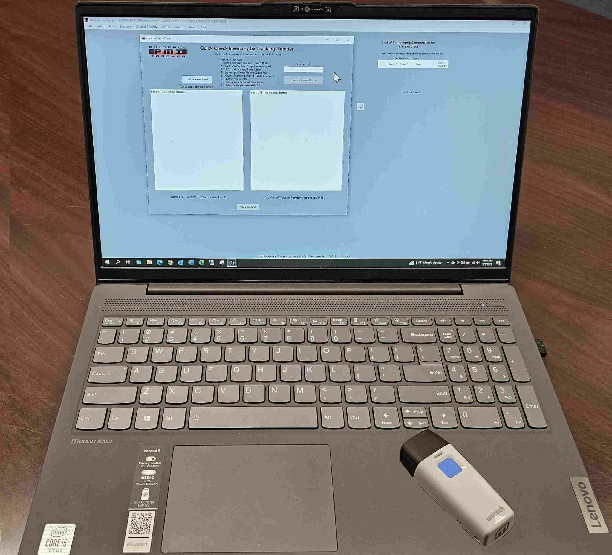 Quick Check Inventory Module - PMI
