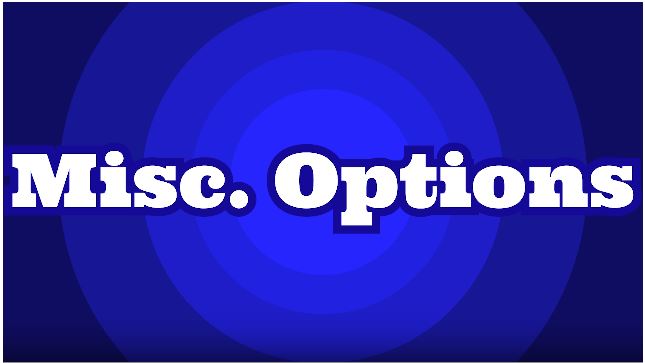 Additional Options